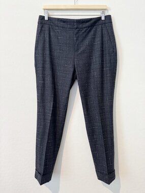Lorena Antoniazzi Plaid Trouser Pants Luxury Contemporary Business Office Work